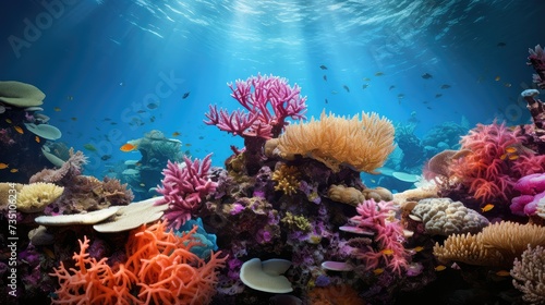 Wallpaper Mural tropical coral color Torontodigital.ca