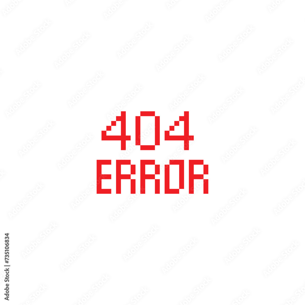Obraz premium 404 error icon 8 bit, pixel art computer 404 laptop icon for game logo.