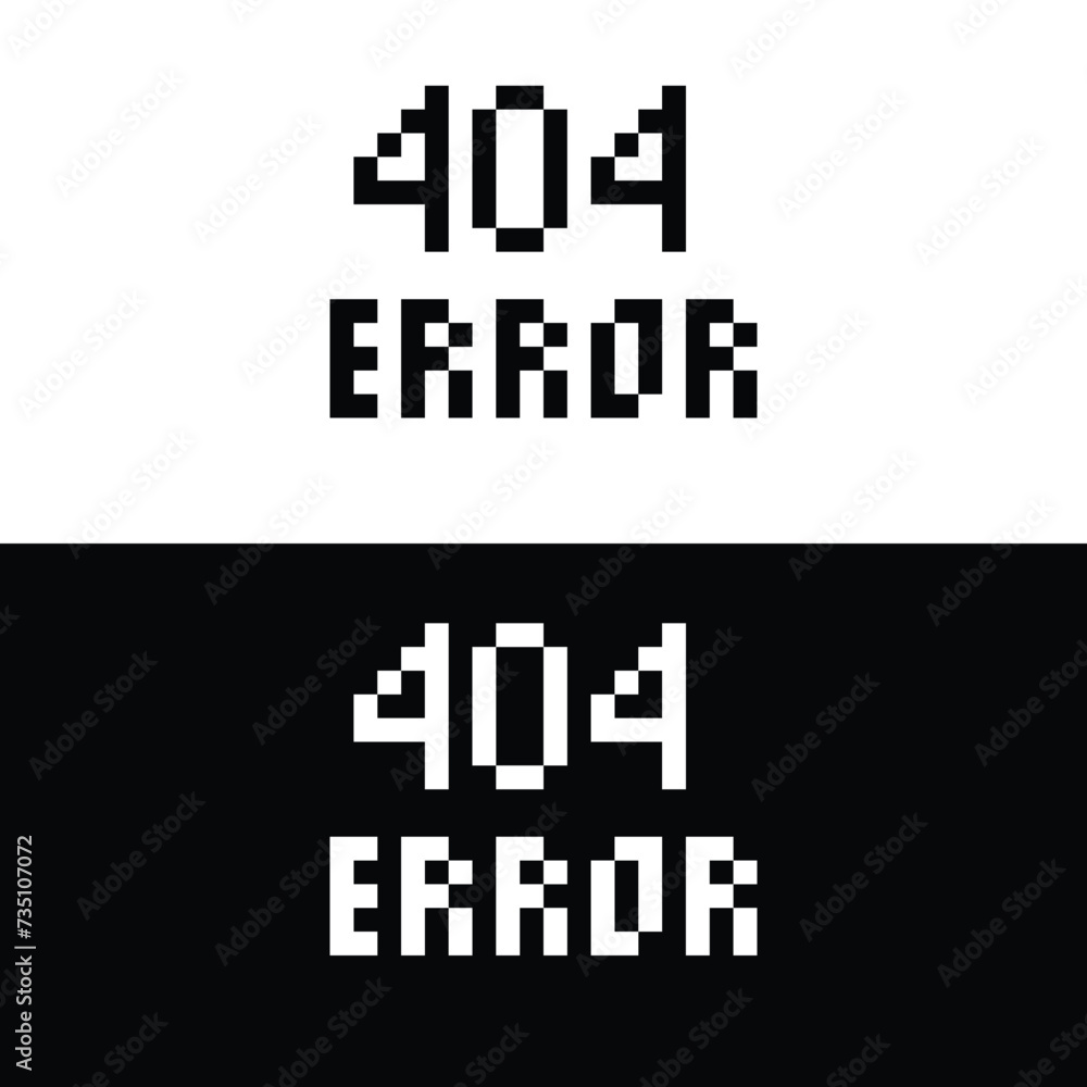 404 error icon 8 bit, pixel art  computer 404 laptop icon  for game  logo.