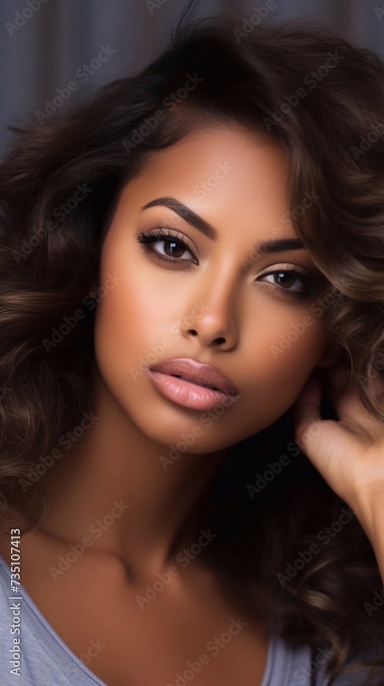 Perfect tanned woman with perfect skin, big full lips in bedroom. Perfect tanned woman with perfect skin, big full lips in bedroom. Vertical photo Perfect tanned woman with perfect skin, big full lips in bedroom. Perfect tanned woman with perfect skin, big full lips in bedroom. Vertical photo