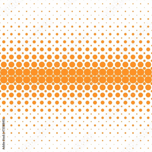 Abstract Geometrical Halftone Dot Pattern Background Vector Graphic From Orange Circles White Backgr