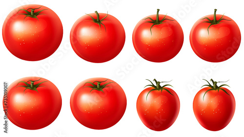 Vibrant Red Tomato Collection on transparent background - Fresh, Healthy – Perfect for Farm-to-Table Cooking Enthusiasts