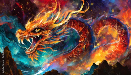 red and yellow dragon