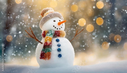 snowman on the snow © HORA STUDIO