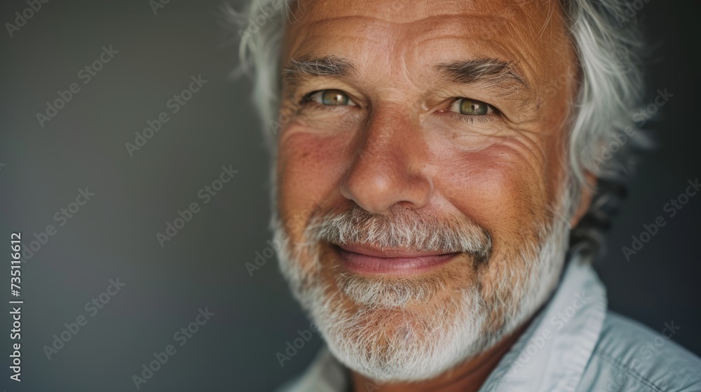 Close Up of Person With White Beard Close Up of Person With White Beard