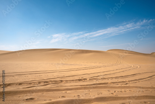sand dunes at sunset in the siwa desert, Siwa, Egypt.