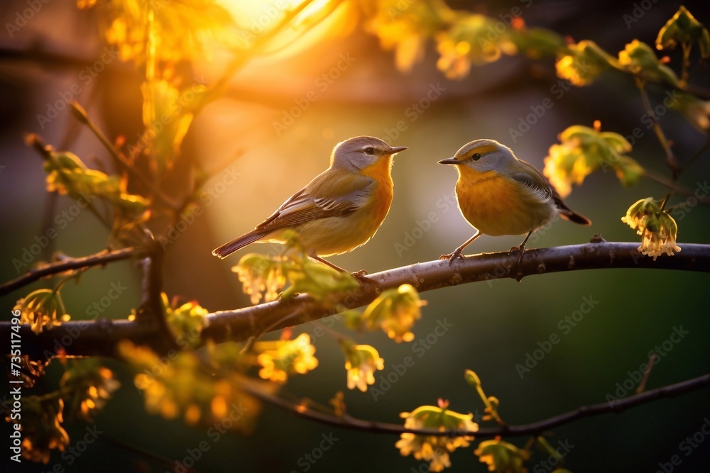 A serenade of morning birdsong A serenade of morning birdsong