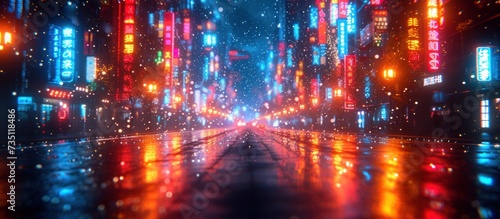 futuristic night city background