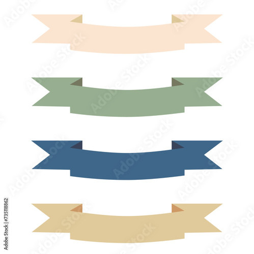 Lazos para título de colores. Vector