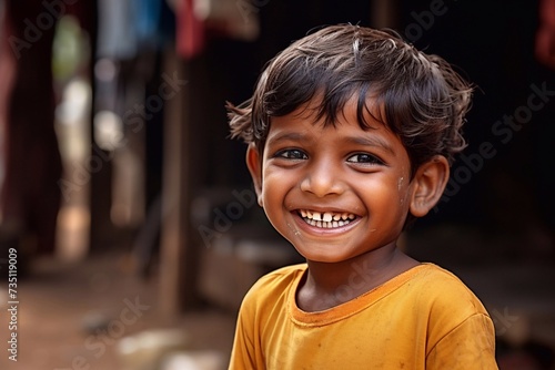 Kind words and smiles. Indian child