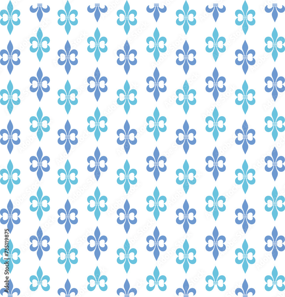 Fleur de lis luxury seamless pattern background