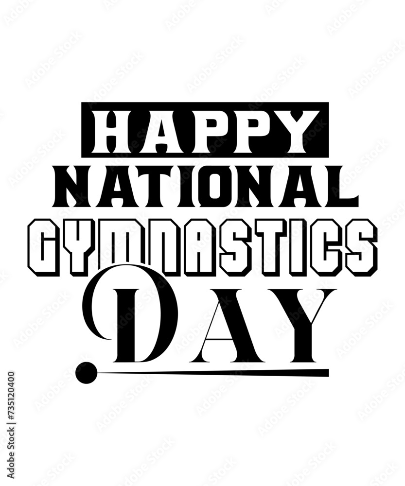 Happy National Gymnastics Day svg