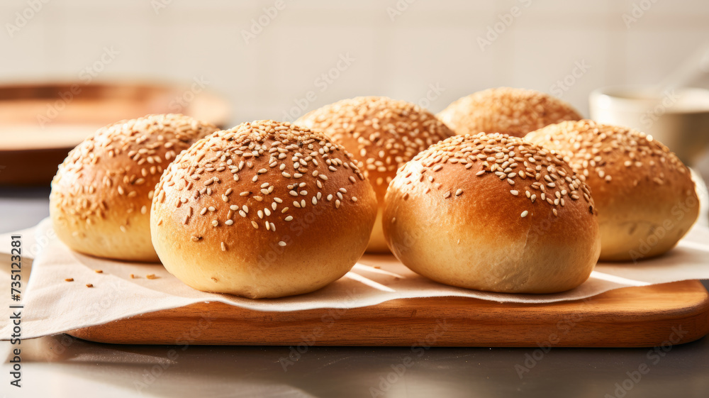 Rosy fresh buns. Rosy fresh buns.