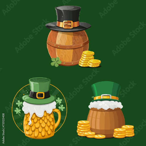 st. patrick's day element collection illustration