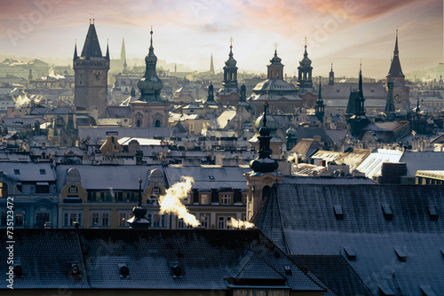 Prague city Czech Republic Europe at winter