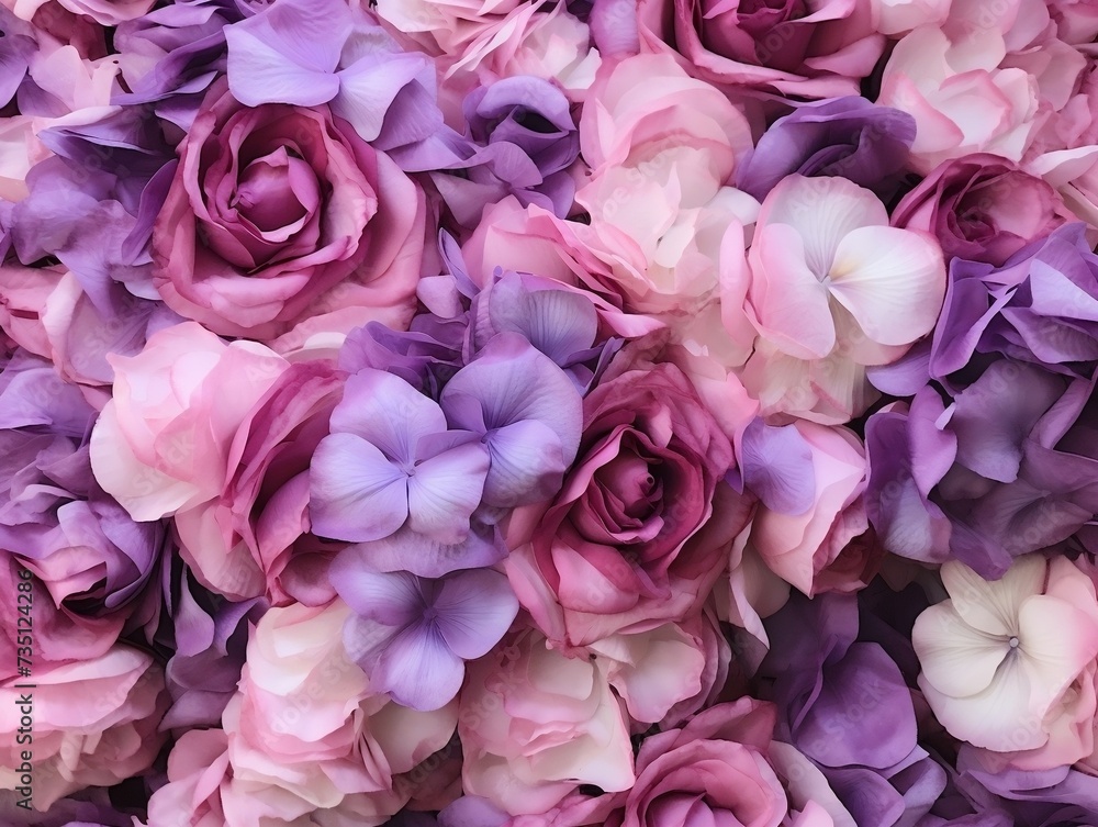 pink and purple rose petals