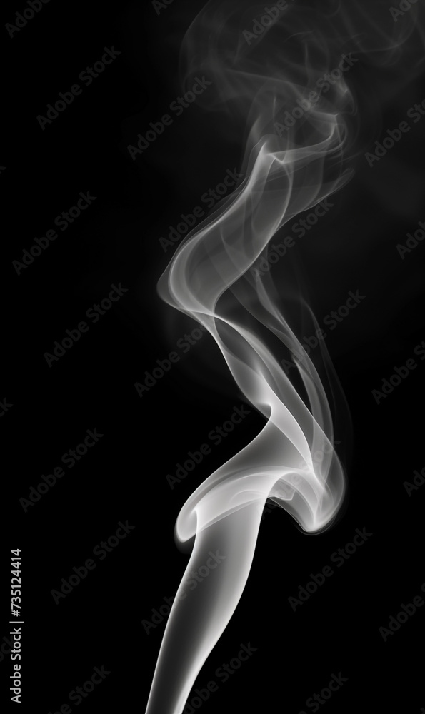 Illustration of realistic white smoke on a clean black background, overlay. Illustration of realistic white smoke on a clean black background, overlay.