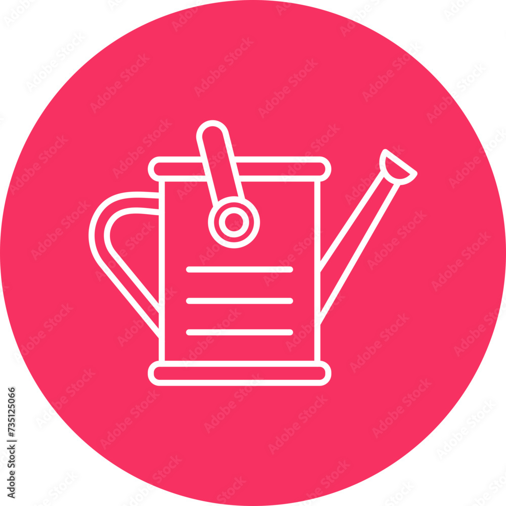 Obraz premium Watering Can Line Circle Icon