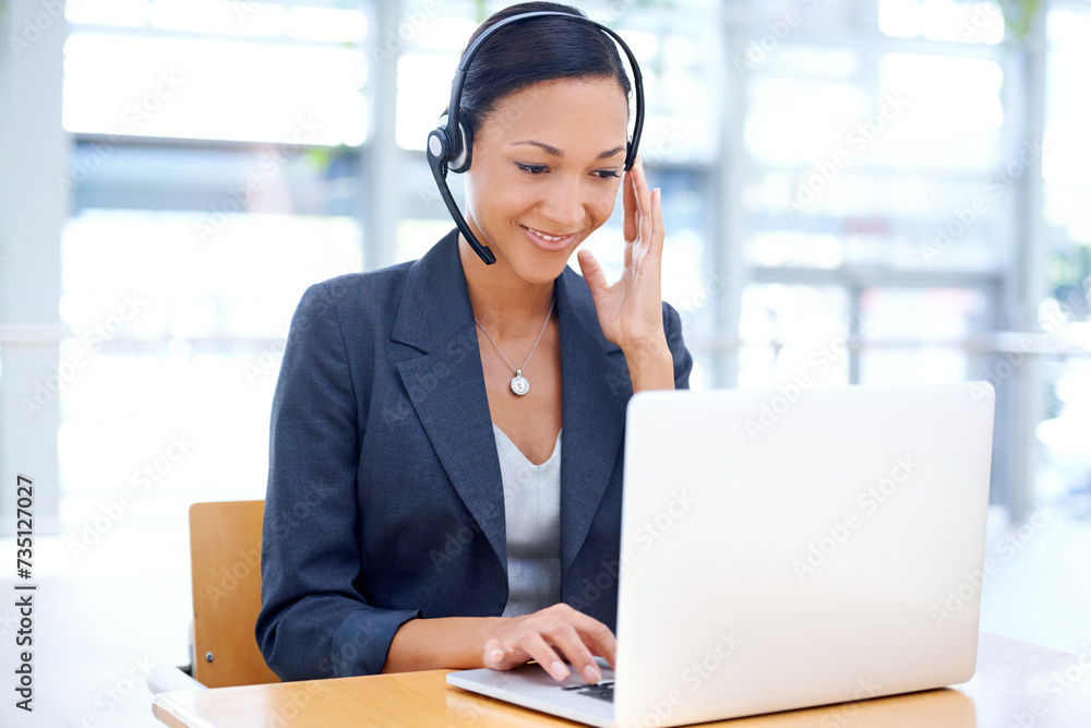Call centre, financial advisor or woman with laptop for communication, support or customer service. Consultant, virtual help and agent speaking for telemarketing, consultation or online assistance Call centre, financial advisor or woman with laptop for communication, support or customer service. Consultant, virtual help and agent speaking for telemarketing, consultation or online assistance