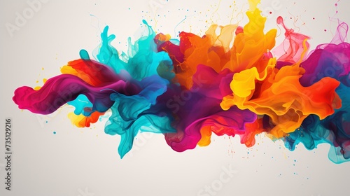 splash of color on a blank background is great place to add text and more. The mood this image is add color and brightness to the overall image. It's an interesting and effective way to grab attention photo