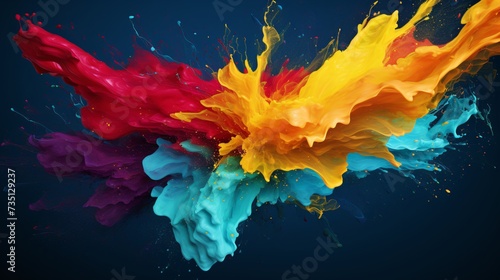splash of color on a blank background is great place to add text and more. The mood this image is add color and brightness to the overall image. It's an interesting and effective way to grab attention