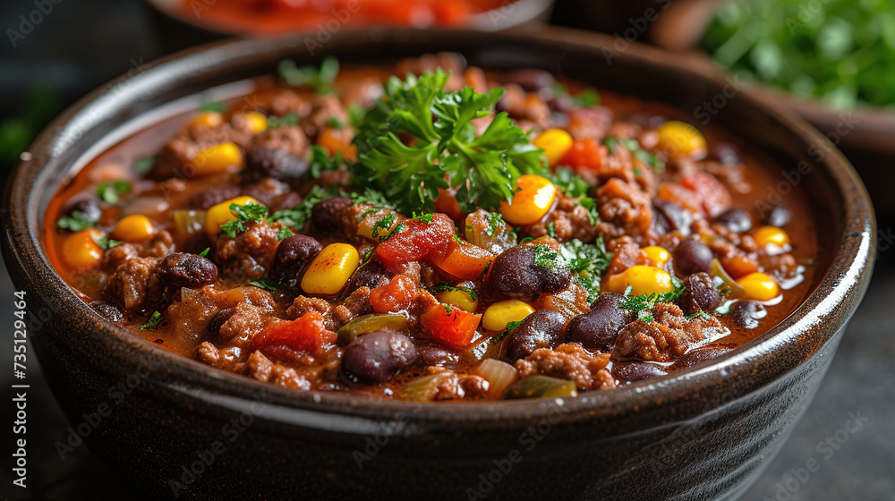 Stew meat with vegetables and sauce in a pan