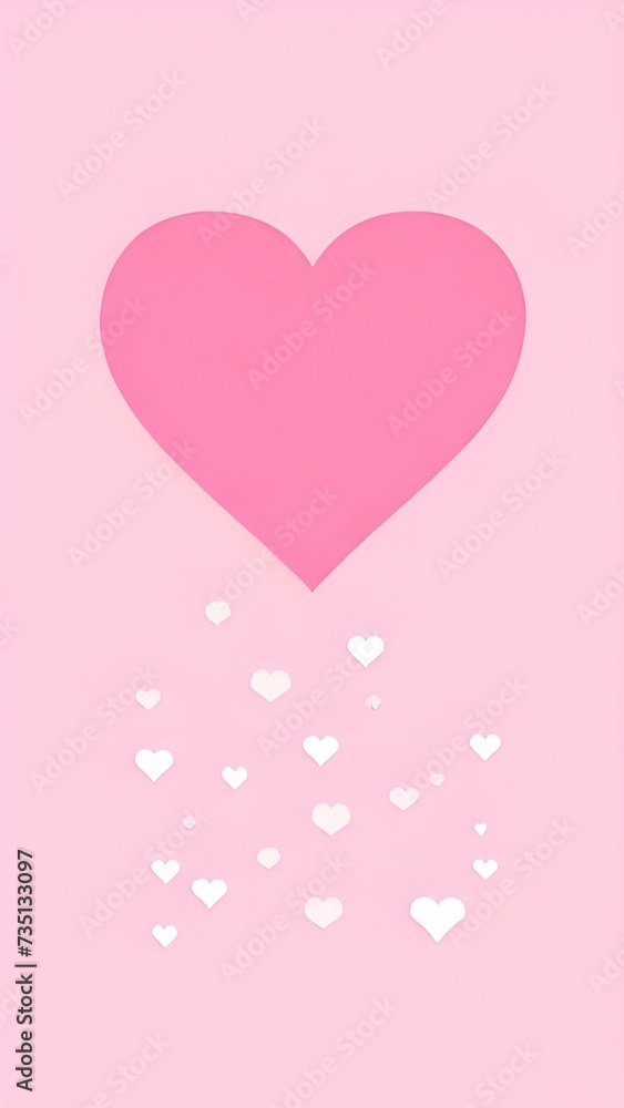 Pink Valentine Hearts Paper Background Pink Valentine Hearts Paper Background