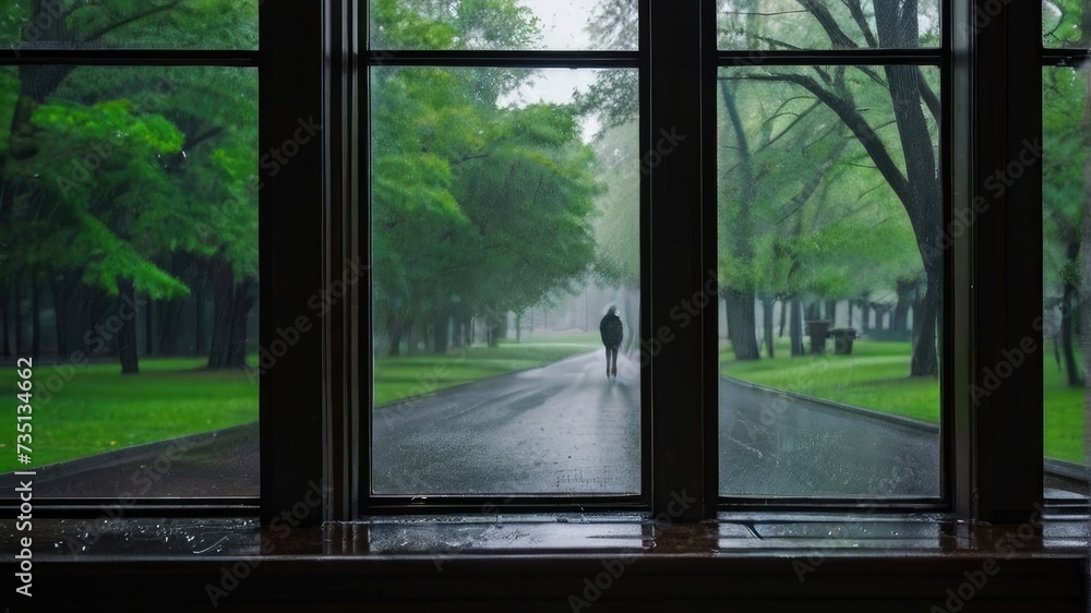 Fototapeta premium view through the window