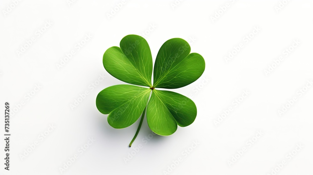 Leaf of clover isolated on white background. St Patricks day. Luck symbol. Fortune Leaf of clover isolated on white background. St Patricks day. Luck symbol. Fortune