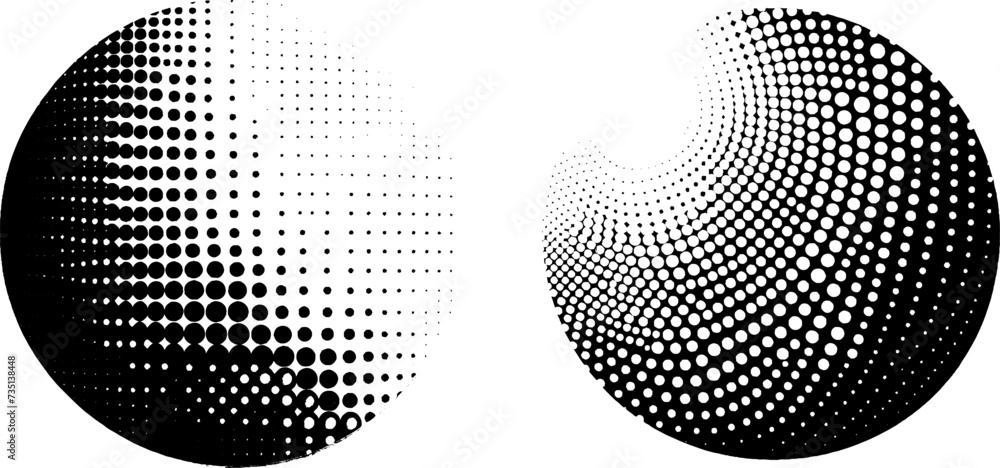 Brown circle retro halftone Skin dot tone shape grunge texture pattern background design.modern geometric monochrome decoration gradient effect graphic art.abstract spotted element vector illustration