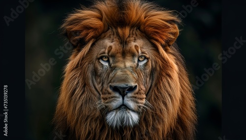 intricated style illustration of a realistic male lion  © Pter