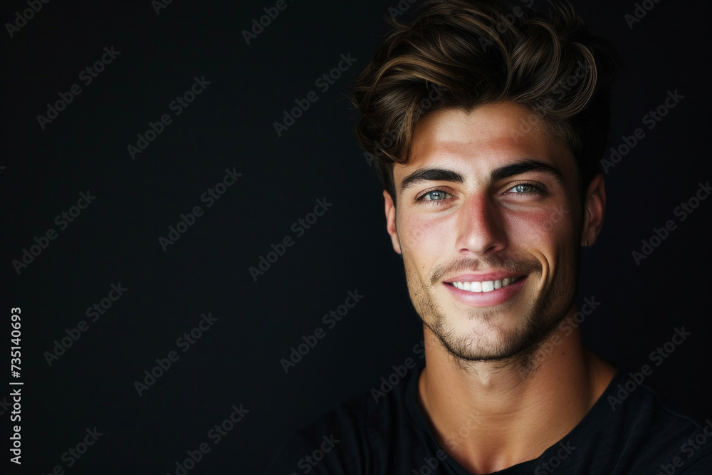 Trendy young man with cool hairstyle. Portrait of young male fashion model. young man looking at camera. High Fashion male model posing. Trendy young man with cool hairstyle. Portrait of young male fashion model. young man looking at camera. High Fashion male model posing.