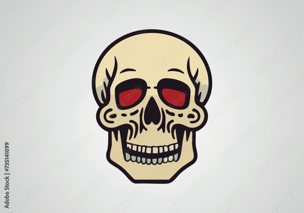 The skull icon. Black silhouette of a human skull. Vector illustration isolated on a white background for design and web. The skull icon. Black silhouette of a human skull. Vector illustration isolated on a white background for design and web.