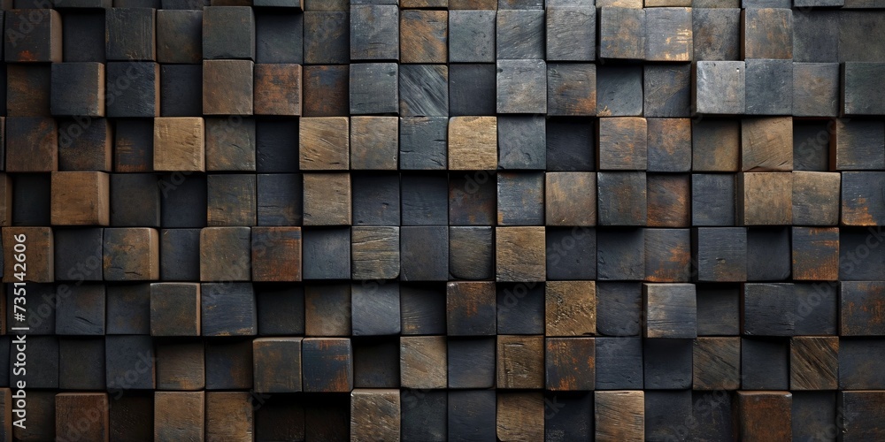 Stacked of wooden or timber blocks background Generative AI Stacked of wooden or timber blocks background Generative AI