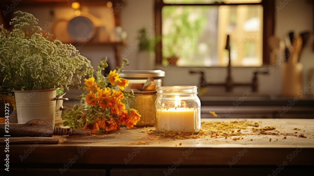 relaxation kitchen candle