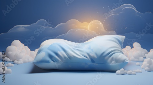 Image of a pillow for good dreams during sleep 