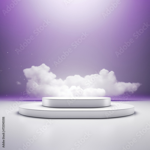 Abstract scene podium mockup. Award ceremony concept.