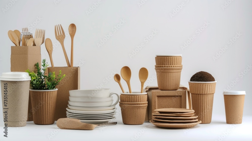 A variety of wooden utensils, including spoons, spatulas, and forks. Ideal for rustic kitchen decor or food-related projects A variety of wooden utensils, including spoons, spatulas, and forks. Ideal for rustic kitchen decor or food-related projects