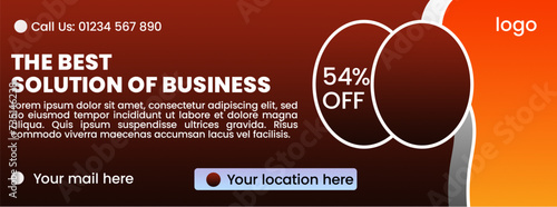 corporate facebook cover. Modern creative style banner timeline cover design
