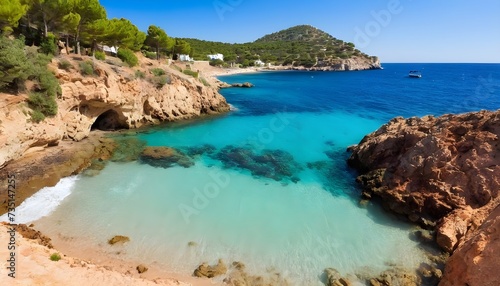 Cala Tarida in Ibiza beach San Jose at Balearic Islands photo
