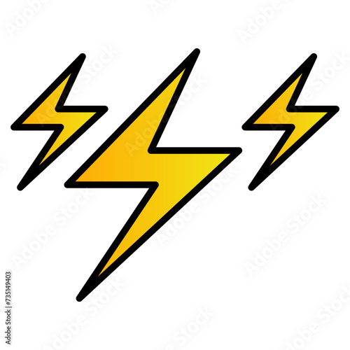 blue and gray yellow red color weather  icon   Thunderbolt