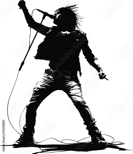 Silhouette rocker in perform black color only full body