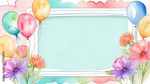 Birthday or wedding template with cute sweet elements. illustration for birthday greeting cards, invitations, cafe ads