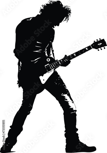 Silhouette rocker in perform black color only full body