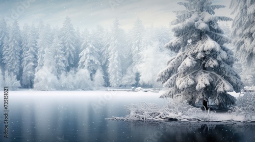 evergreen pine-tree winter holidays © PikePicture