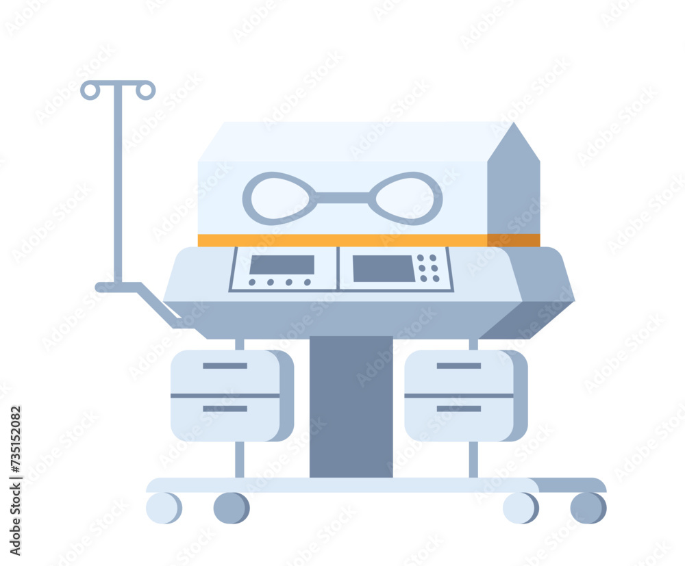 Medical modern equipment concept. Medicine and hospital apparatus. Health care and treatment, diagnosis. Poster or banner. Cartoon flat vector illustration isolated on white background Medical modern equipment concept. Medicine and hospital apparatus. Health care and treatment, diagnosis. Poster or banner. Cartoon flat vector illustration isolated on white background