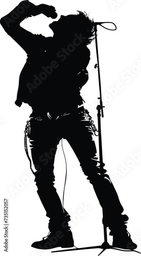 Silhouette rocker in perform black color only full body