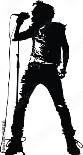 Silhouette rocker in perform black color only full body