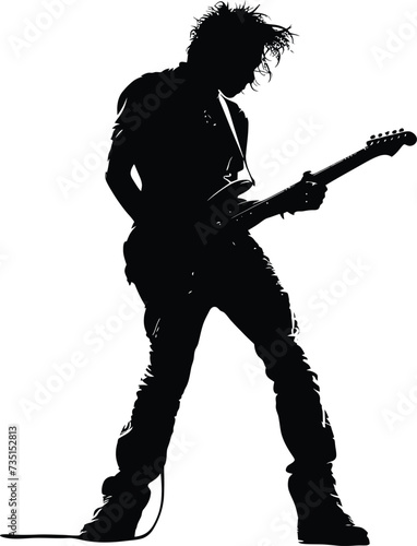 Silhouette rocker in perform black color only full body