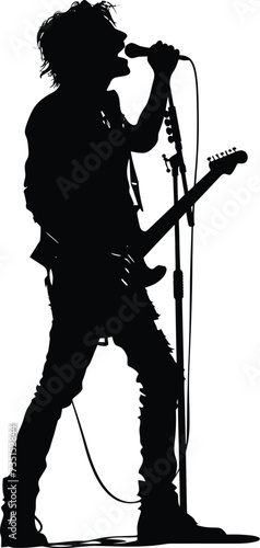 Silhouette rocker in perform black color only full body